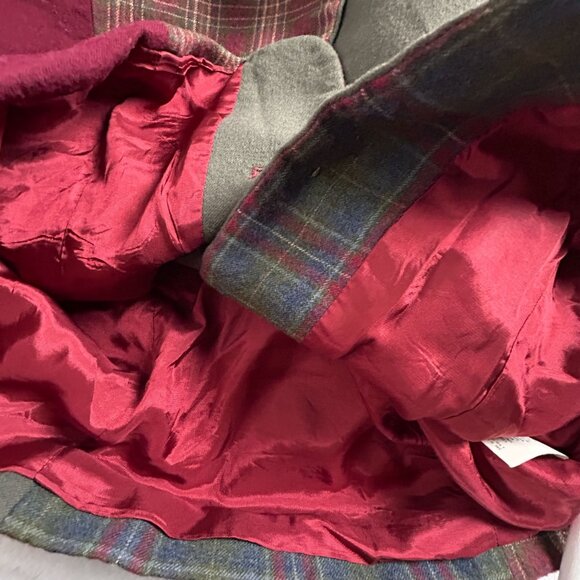 Vintage David Brooks Women’s Wool Blazer Jacket Red Tartan Houndstooth USA 12 - Picture 6 of 11
